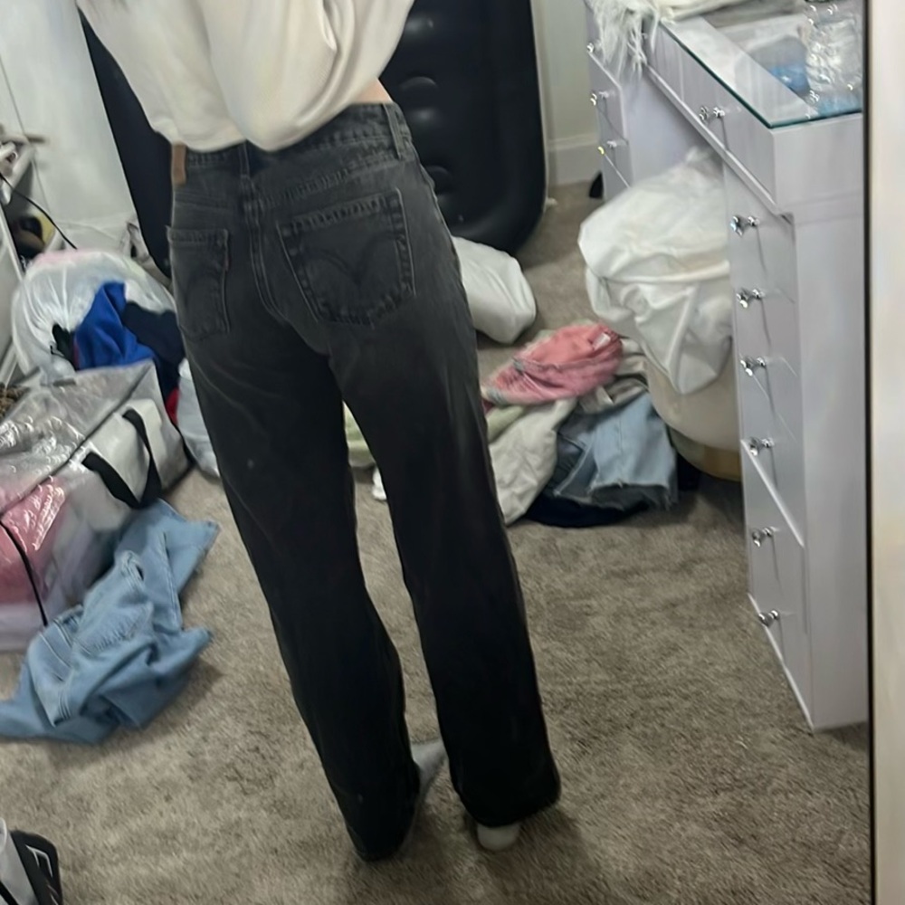 Levi's Black Straight Leg Jeans